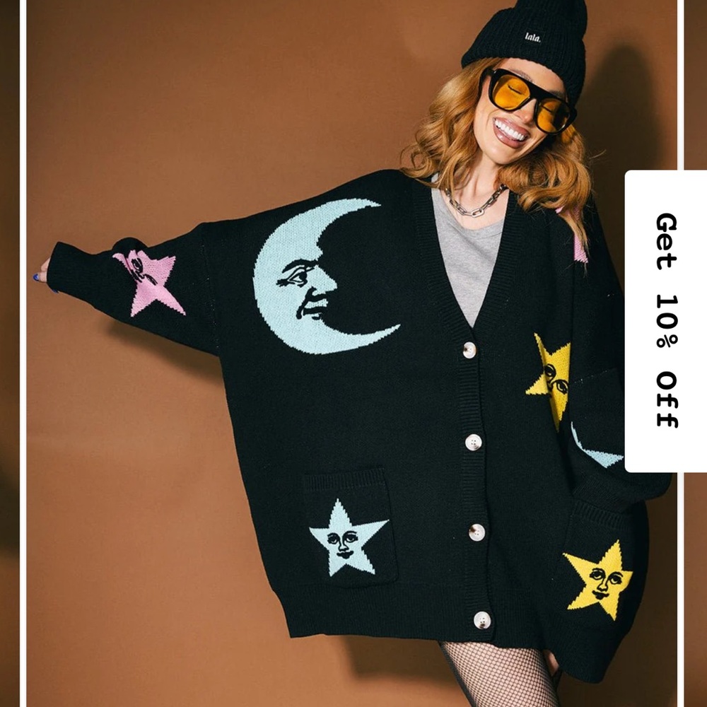 SOLD OUT dressed in lala all knowing universe oversized cardigan SAMPLE